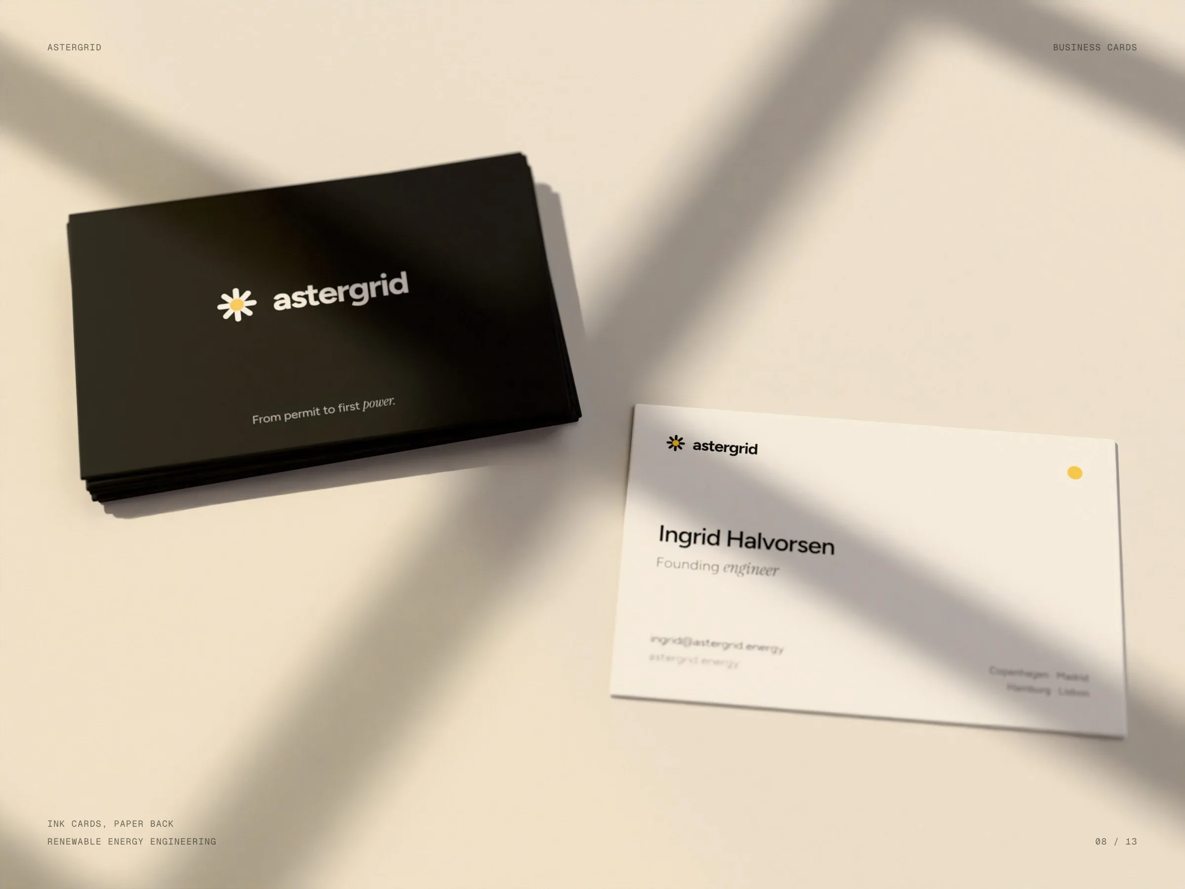 Astergrid: Business cards