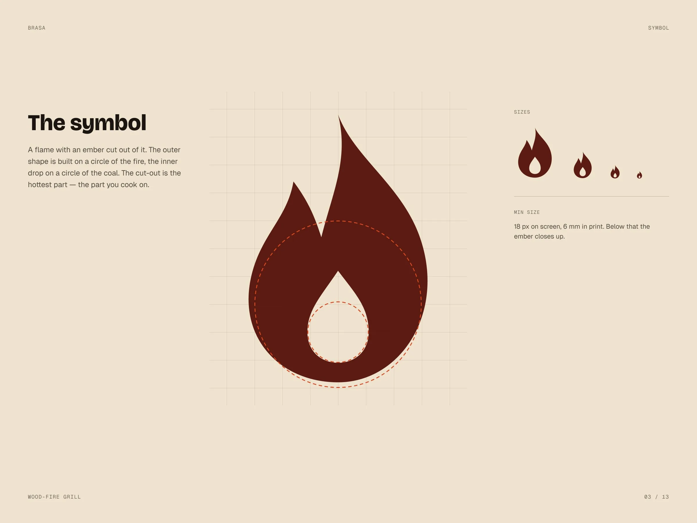 Brasa: Symbol: a flame with an ember
