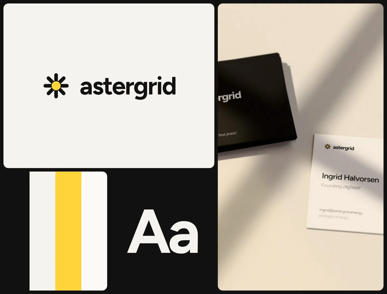 Astergrid — Brand identity for a renewable energy engineering firm