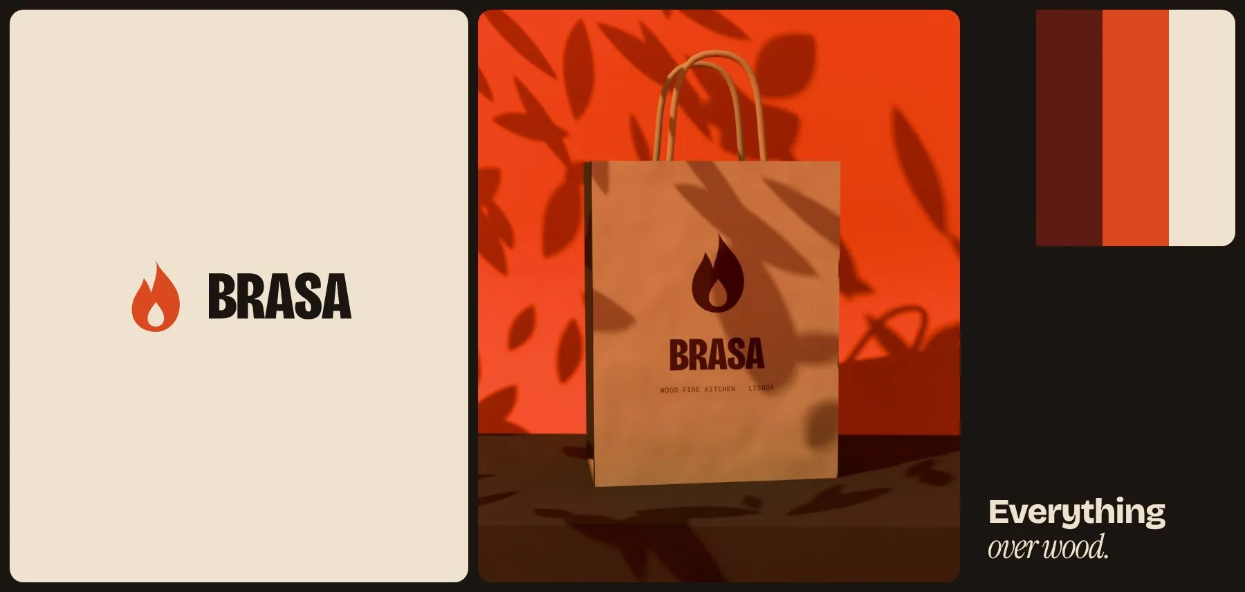 Brasa — Identity concept for a wood-fire grill restaurant