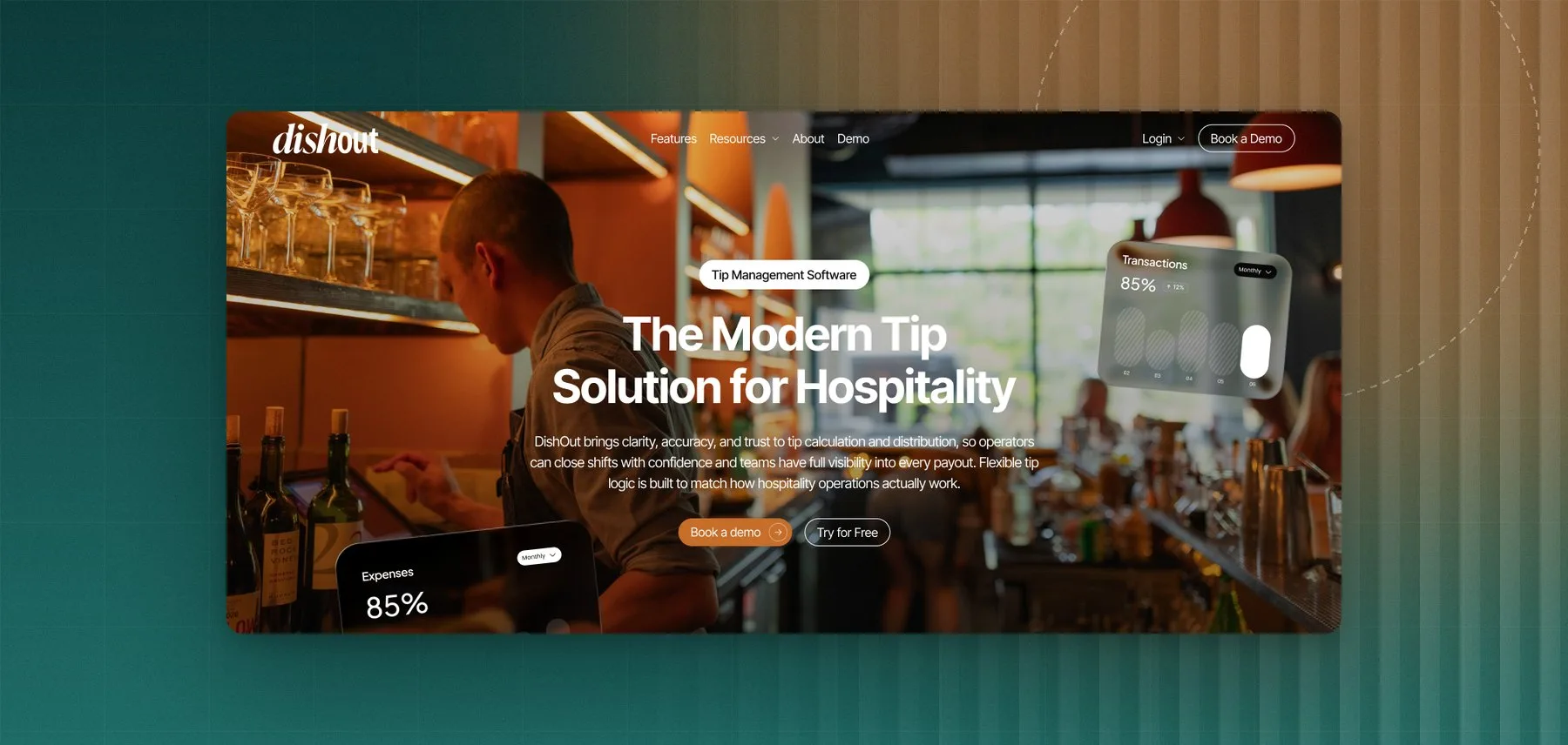 Dishout — Website for tip-management software in hospitality