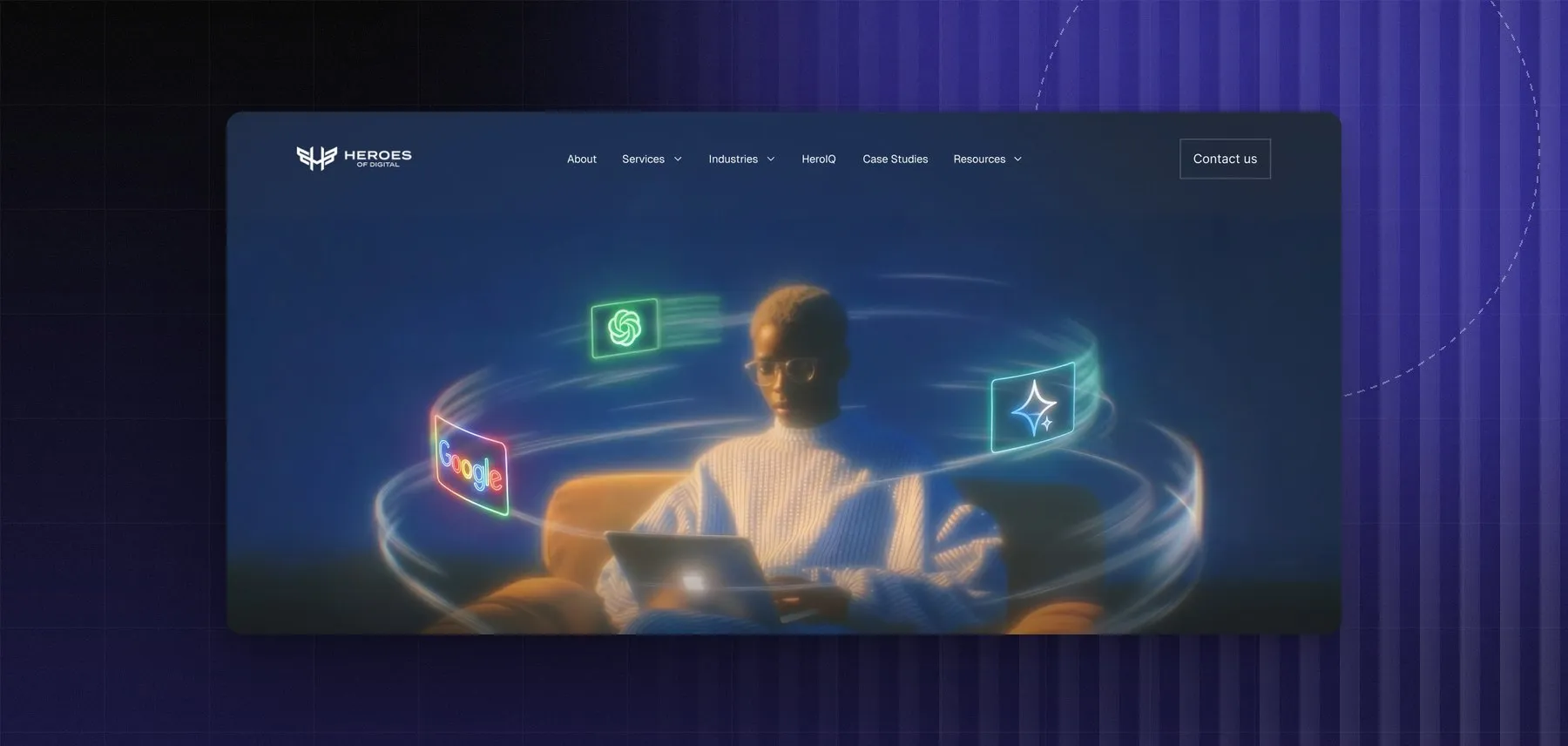 Heroes of Digital — Homepage for an AI-driven SEO agency