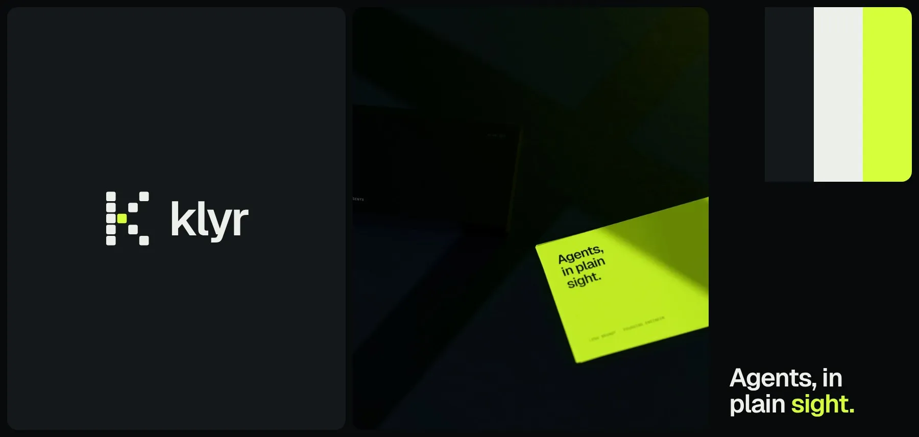 Klyr — Identity concept for an AI-agent observability tool
