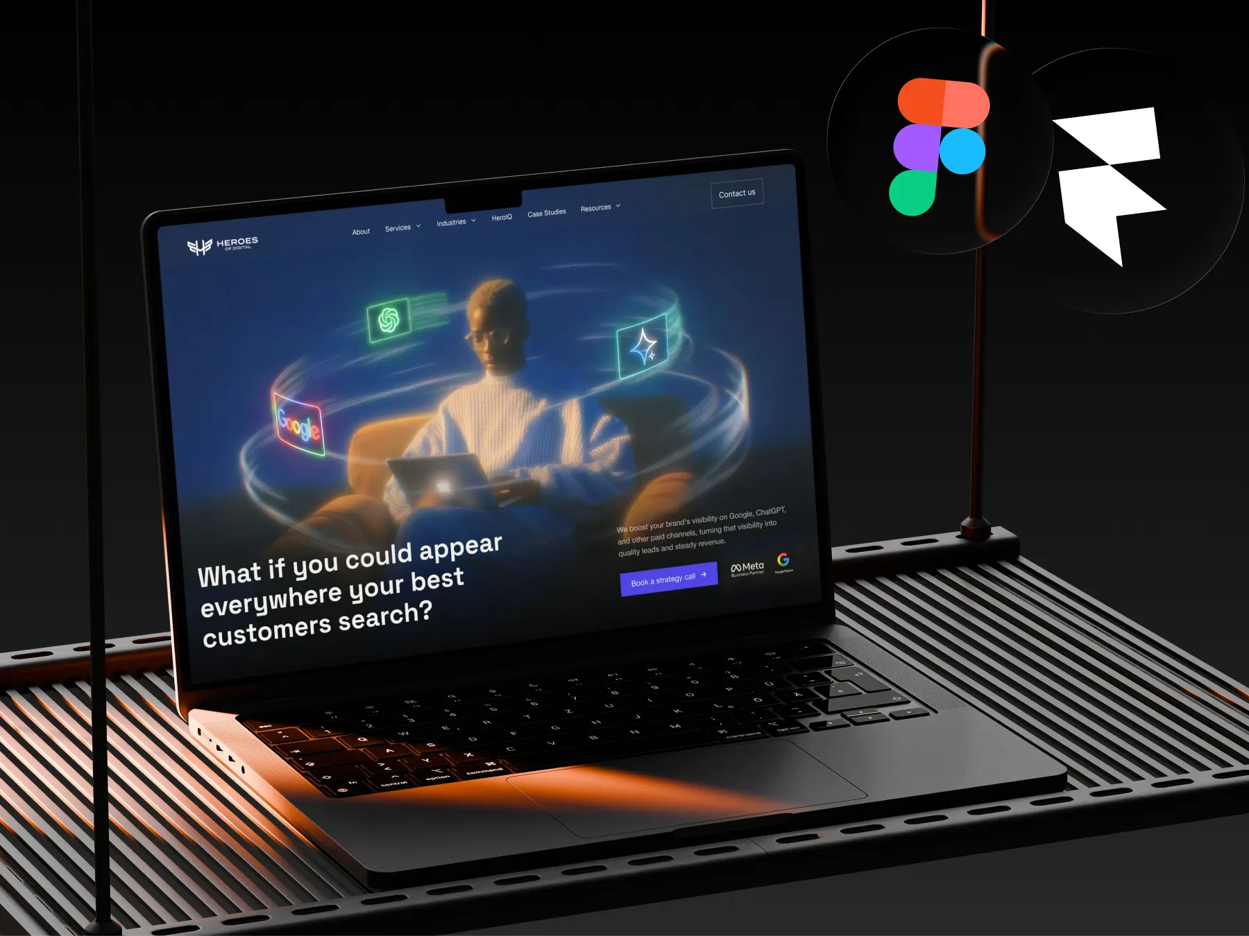Heroes of Digital — Homepage for an AI-driven SEO agency