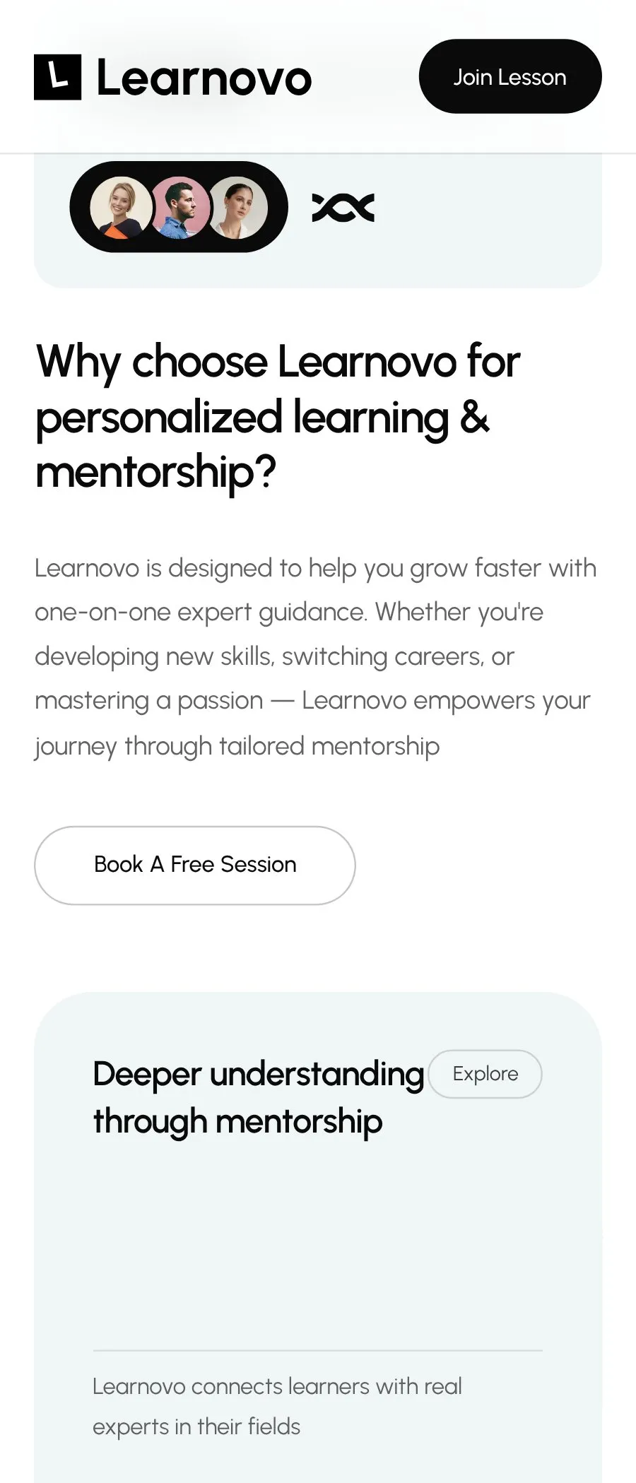 Learnovo: full page, part 1 of 3