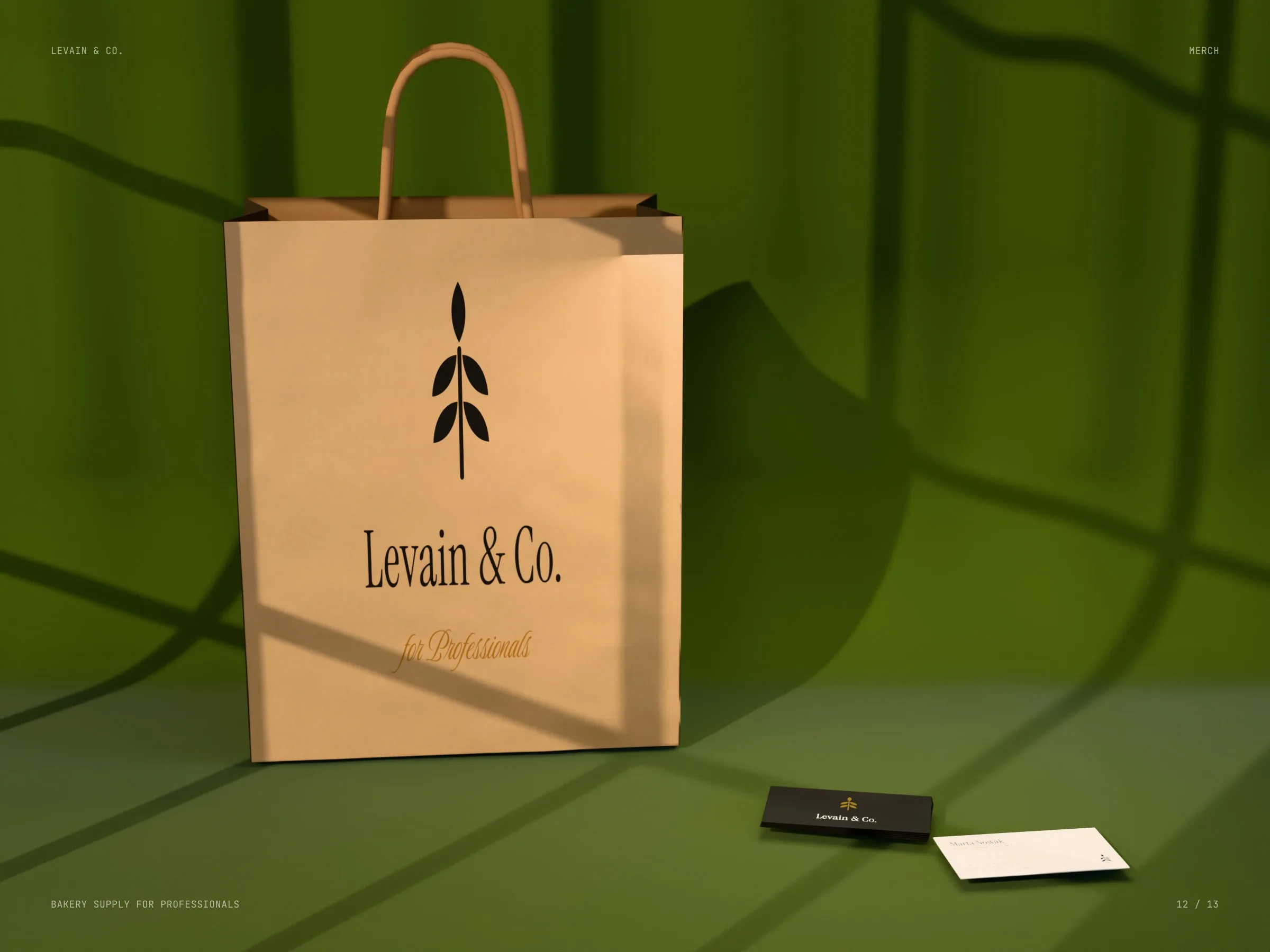 Levain & Co.: Bag and business cards