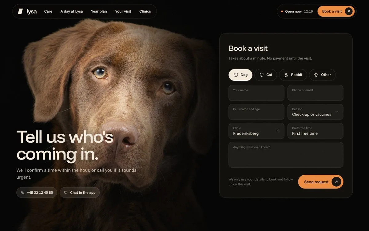 Lysa: Booking next to a portrait lit by a cursor spotlight