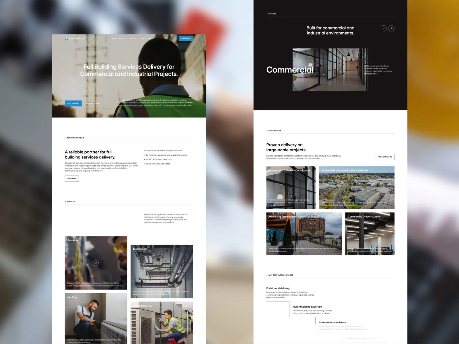 M&E Contractor — Corporate site for commercial building services
