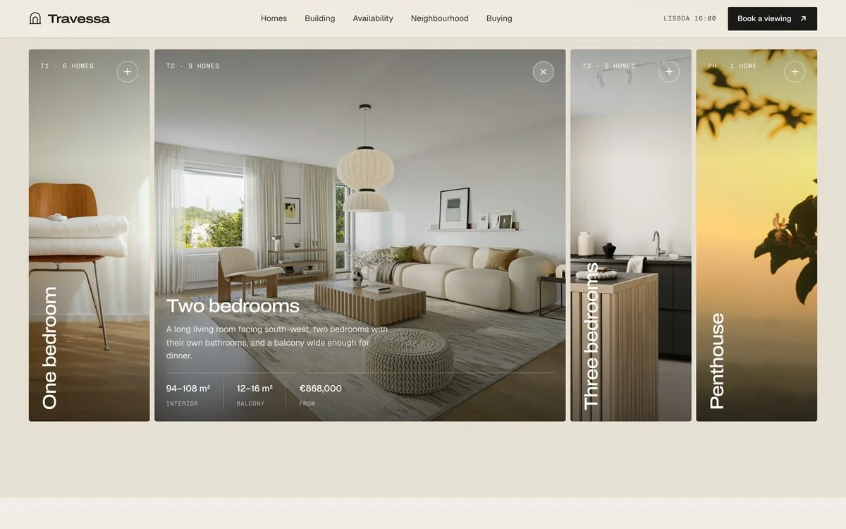 Travessa: Four home types in one accordion