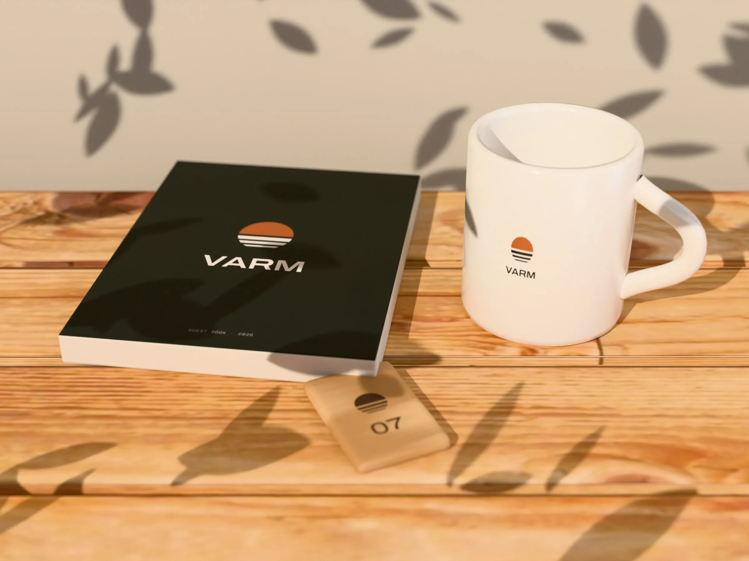 VARM: Guest book, mug and key tag