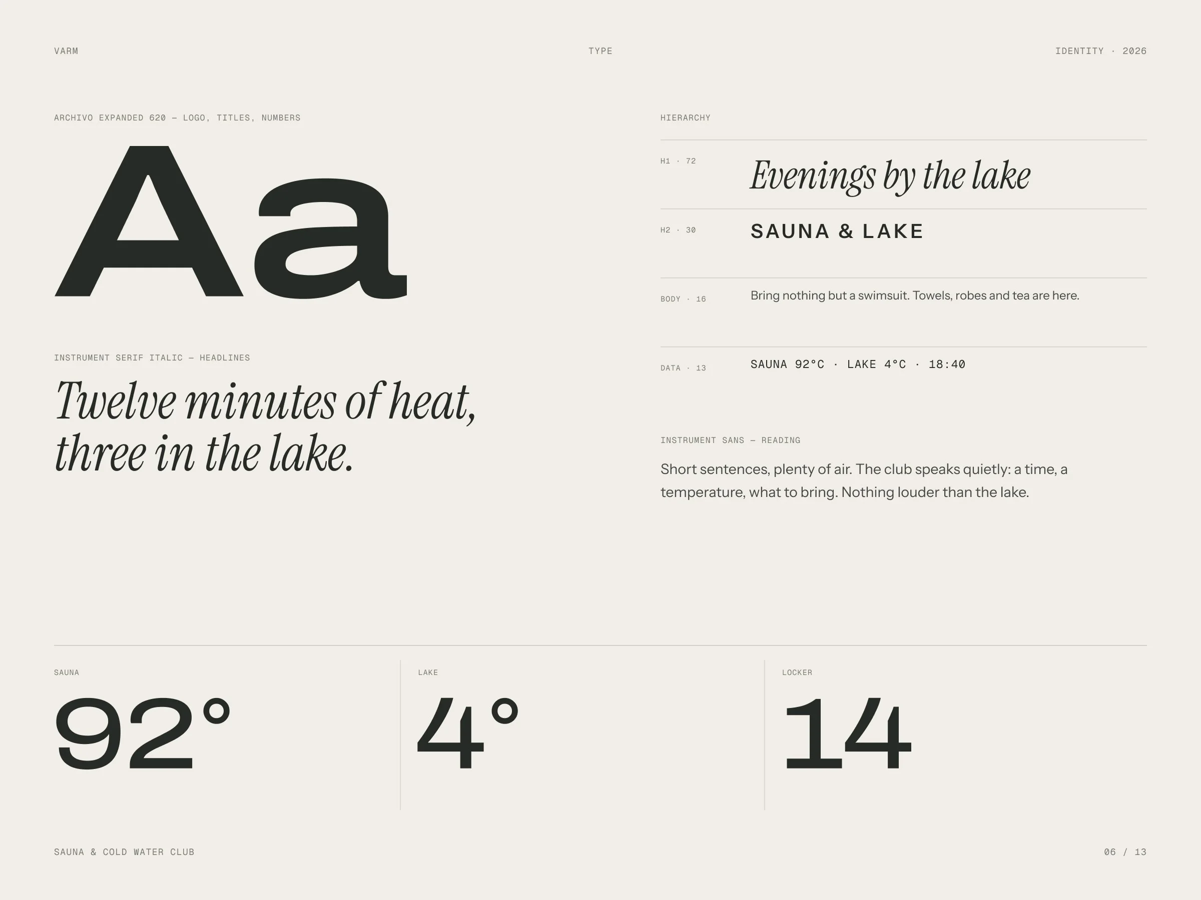 VARM: Typography