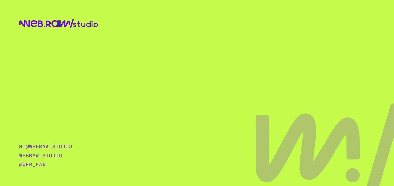 web.raw/studio — envelope