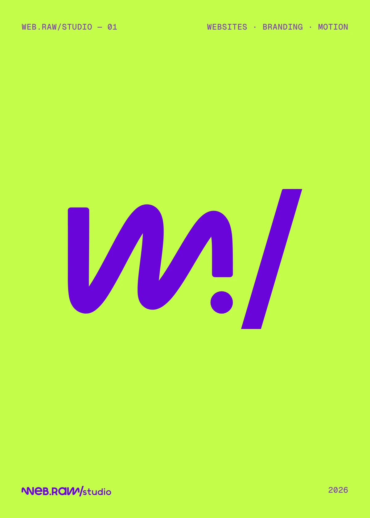 web.raw/studio — poster