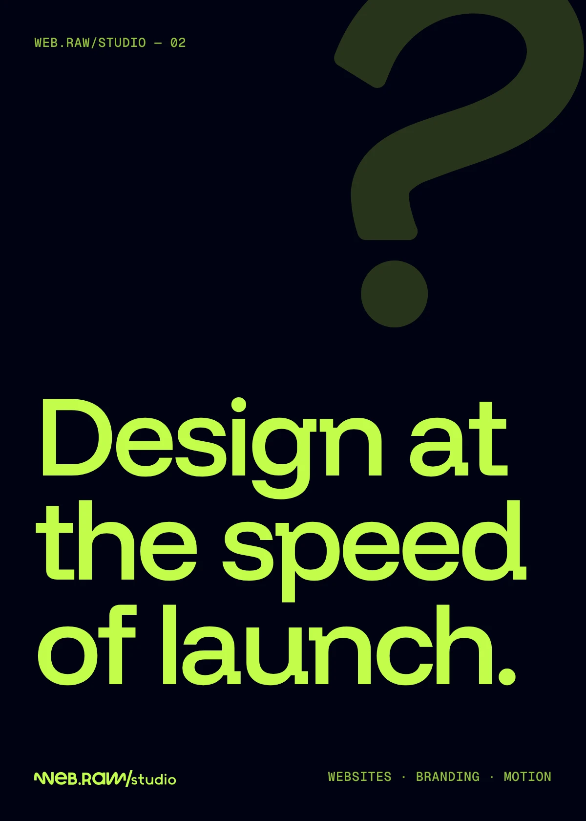 web.raw/studio — poster