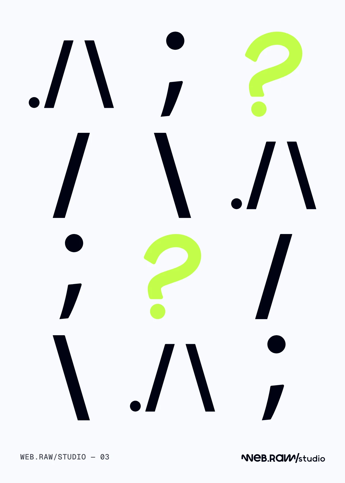 web.raw/studio — poster